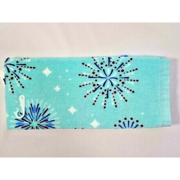 Patriotic Owl Kitchen Towel Top Hat Fire Works Holiday Bird Red White Blue Teal - Picture 3 of 3